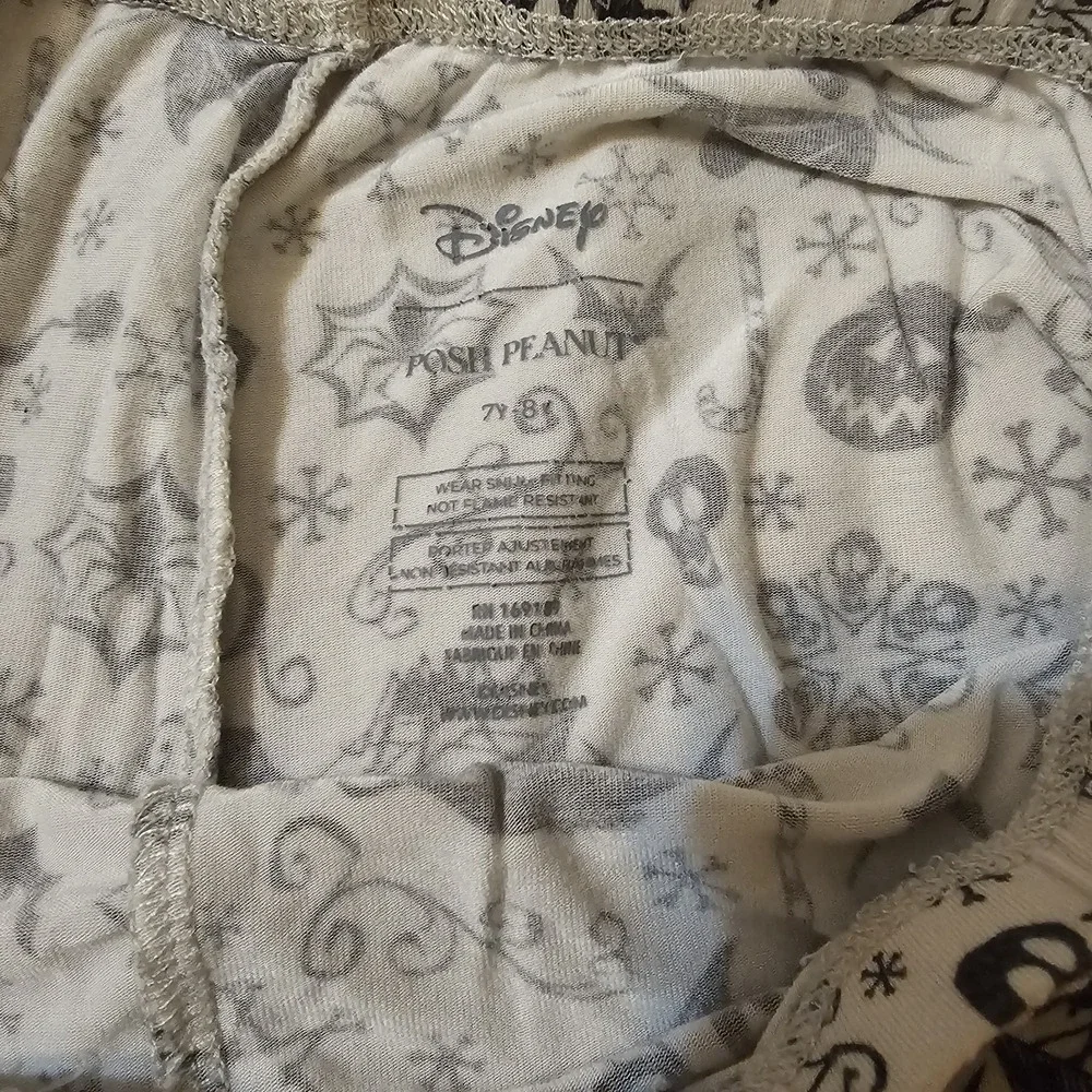 Posh Peanut Nightmare Before Xmas Knit 2 Piece Pajama Set Long Sleeve Size 7-8Y